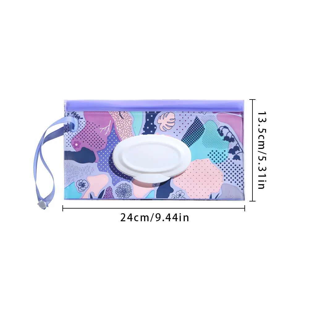 Estuche portátil de EVA para toallitas húmedas de bebé, reutilizable, recargable, caja de pañuelos, bolsa de cosméticos con cierre a presión, almacenamiento para el hogar