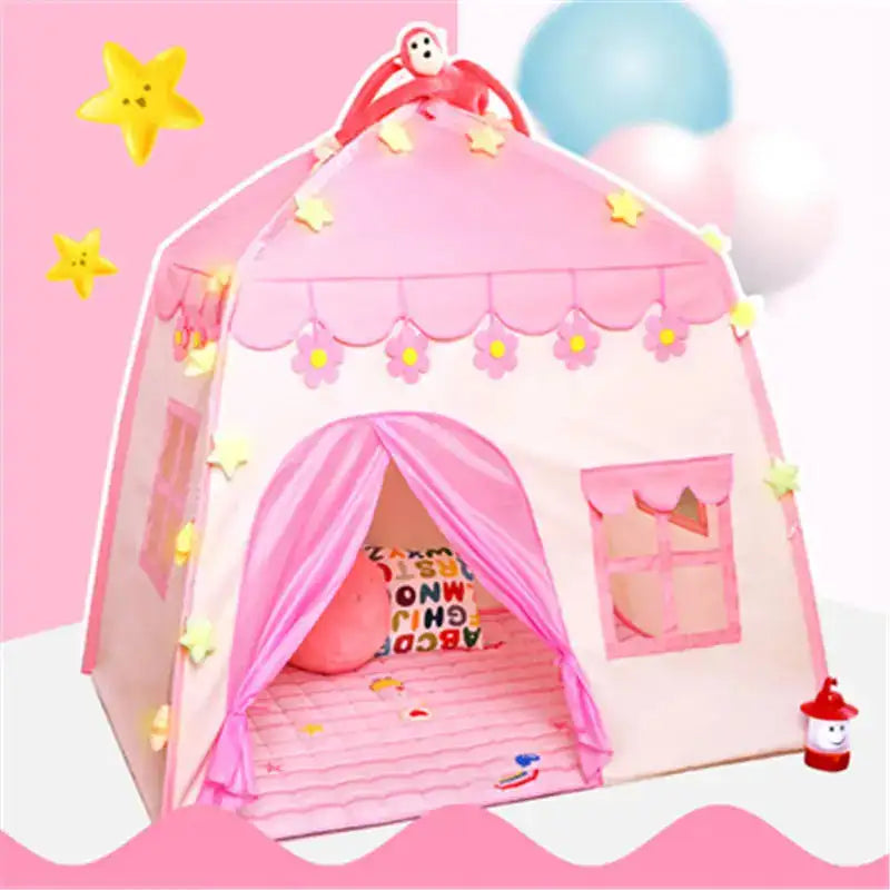 Children's Tent Indoor Outdoor Games Garden Tipi Princess Castle Folding Cubby Toys Tents Enfant Room House Teepee Playhouse - Lootquake