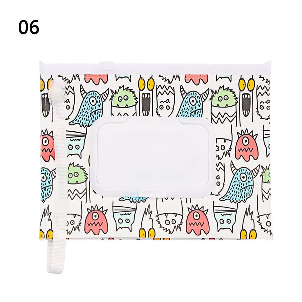 Estuche portátil de EVA para toallitas húmedas de bebé, reutilizable, recargable, caja de pañuelos, bolsa de cosméticos con cierre a presión, almacenamiento para el hogar