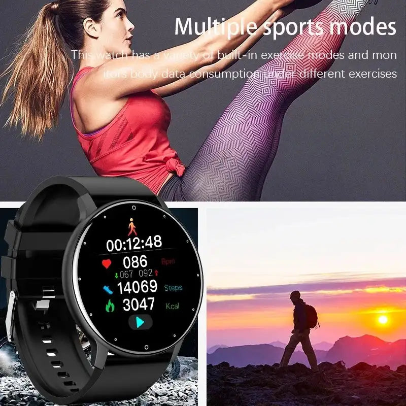 LIGE Smart band Watch Men Real-time Weather Forecast Activity Tracker Watches Sports Ladies Smart Watch Women For Xiaomi Watch - Lootquake