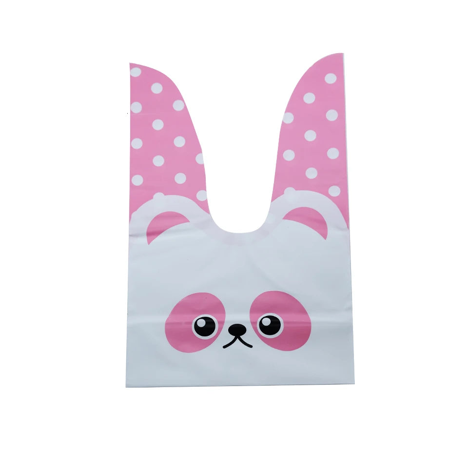 Hot Sale 20 / Batch Cute Rabbit Carrot Ear Biscuit Bag Candy Biscuit Gift Bag Snack Baking Packaging Supplies Easter Decoration - Lootquake