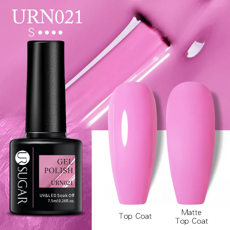 UR SUGAR 7.5ml Nude Glitter Color Gel Nail Polish Winter Warm Color Series Semi-permanent Varnish Professionals Manicure