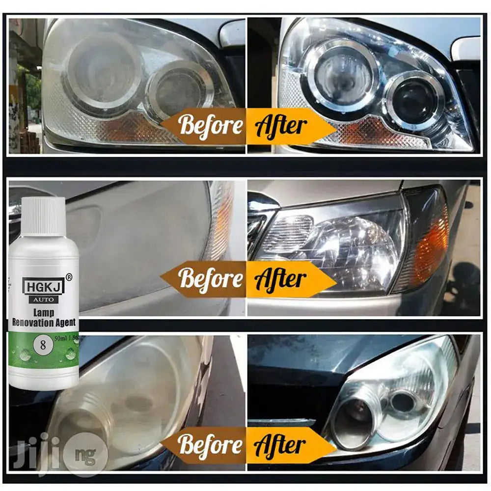HGKJ 8 Lamp Renovation Agent Auto Headlight Headlamp Polish Restoration Kit Long Lasting Protection Oxidation Liquid for Car - Lootquake