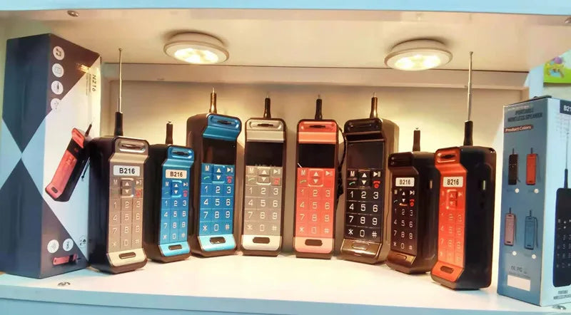 Altavoz Bluetooth con diseño clásico para teléfono móvil, altavoz portátil retro para teléfono celular, altavoz Bluetooth inalámbrico para teléfono celular para exteriores.