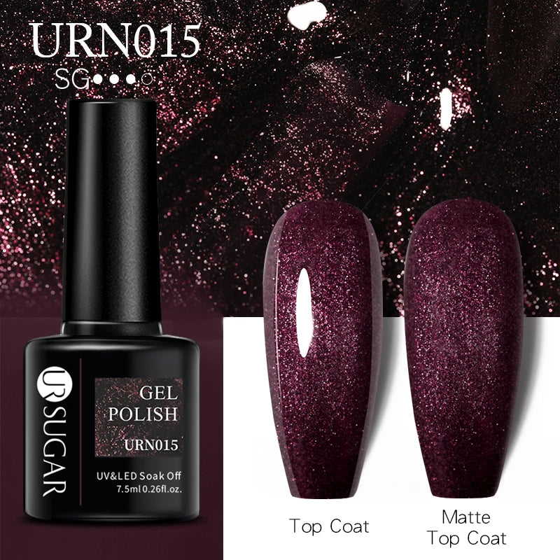 UR SUGAR 7.5ml Nude Glitter Color Gel Nail Polish Winter Warm Color Series Semi-permanent Varnish Professionals Manicure