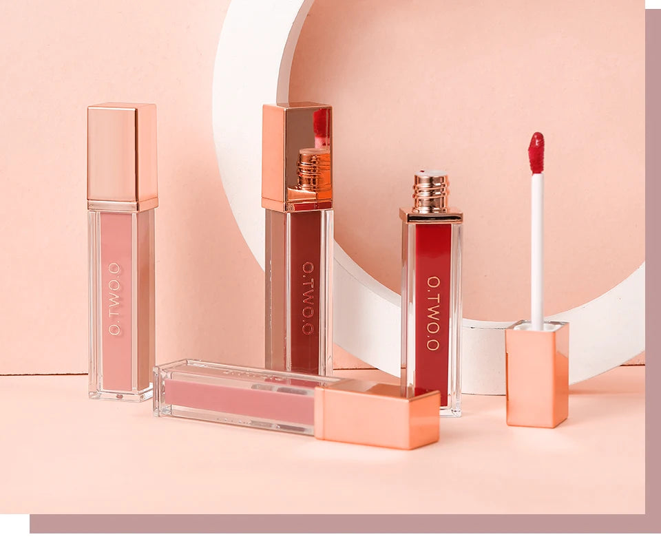 Rouge à lèvres liquide O.TWO.O 12 couleurs, fini mat, brillant à lèvres sexy et soyeux, résistant à l'eau, résistant aux baisers, longue durée, teinte pour les lèvres, cosmétiques