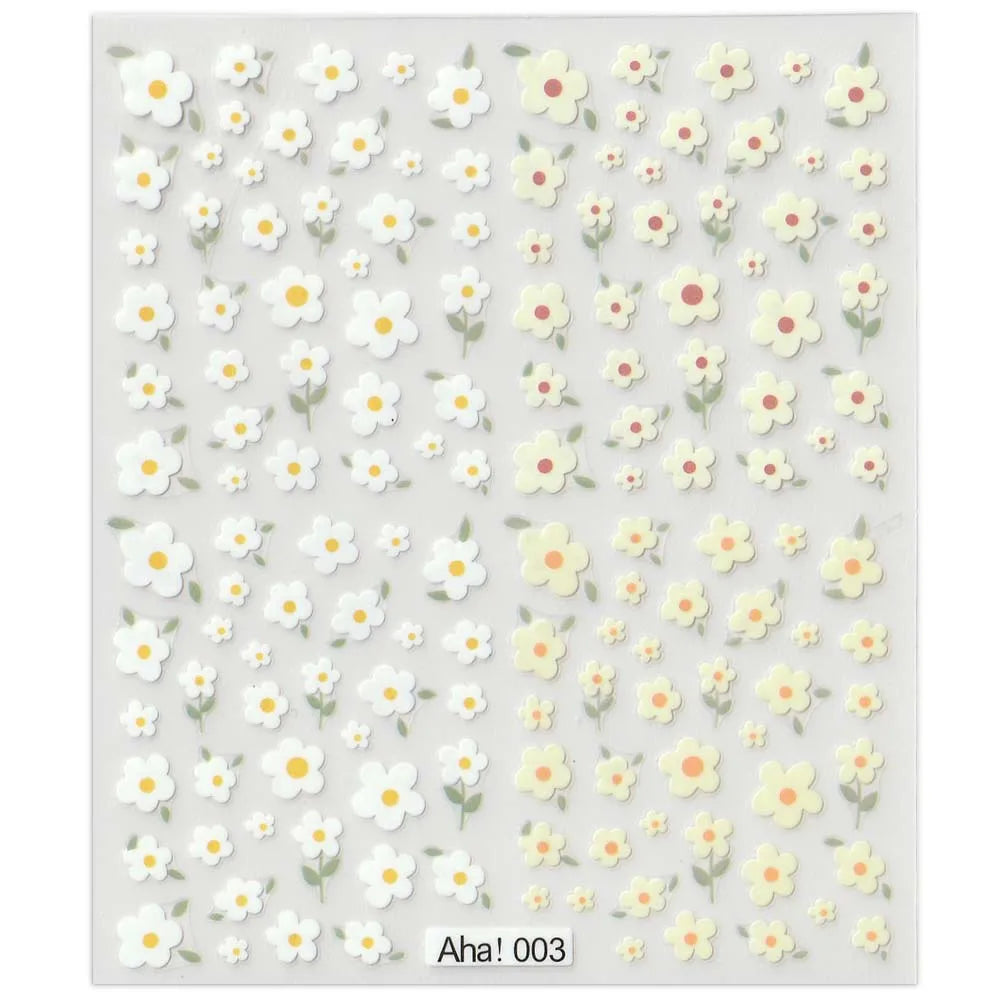 42Model Sticker Nail Decal 3D Adhesive Patch,Smile/Animal/Flower Nail Art Decorations Manicure Sticker Easter Day Design Decal- - Lootquake