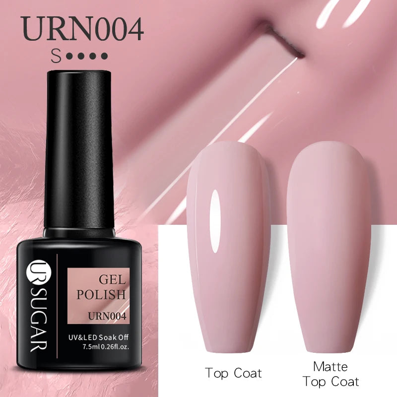 UR SUGAR 7.5ml Nude Glitter Color Gel Nail Polish Winter Warm Color Series Semi-permanent Varnish Professionals Manicure