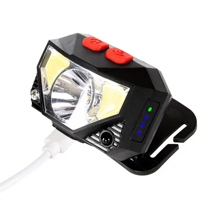 Powerfull LED Headlamp Rechargeable Body Motion Sensor Headlight Camping Flashlight Head Light Torch Lamp With USB - Lootquake