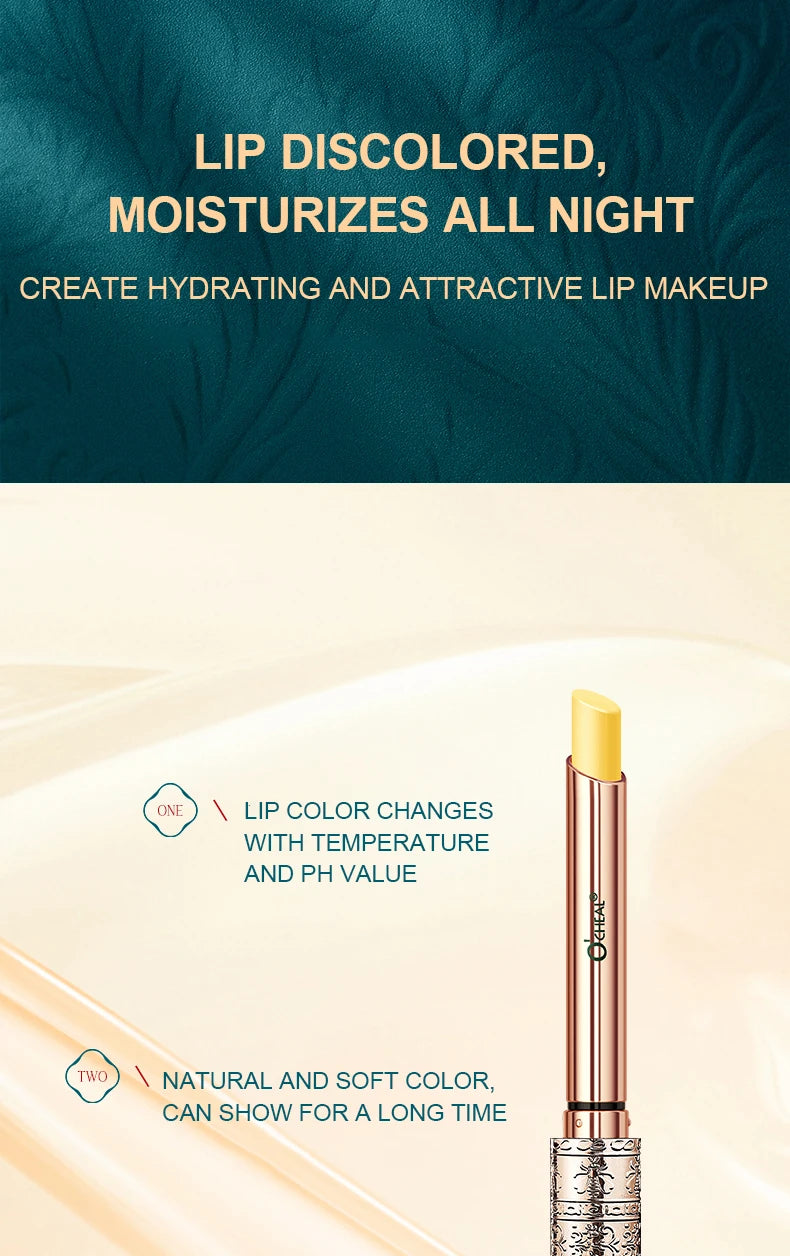 O‘CHEAL Moisturizing Lip Balm Long Lasting Nutritious Lipstick Temperature Change Care Magical Hydrating Lips Gloss Mask