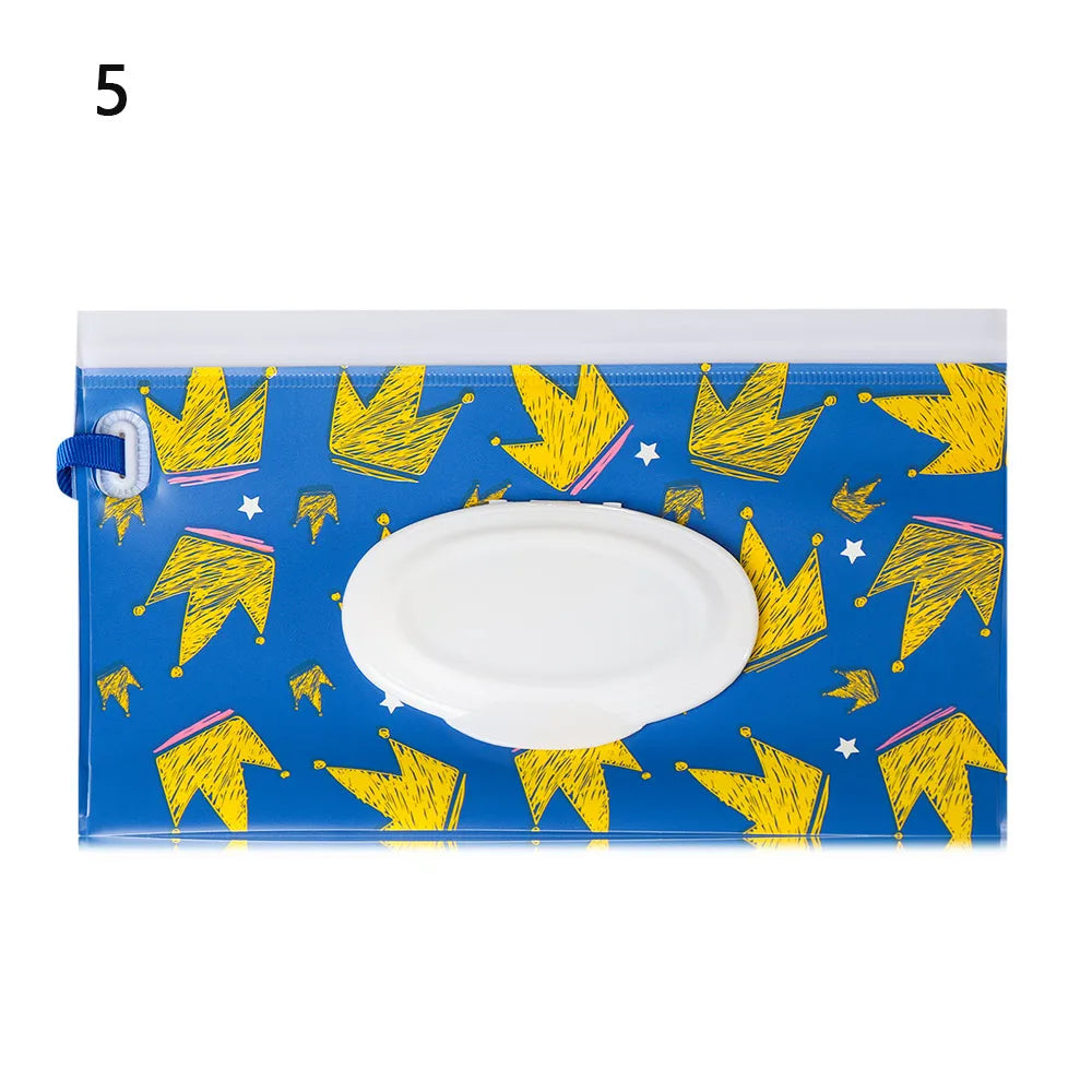 Estuche portátil de EVA para toallitas húmedas de bebé, reutilizable, recargable, caja de pañuelos, bolsa de cosméticos con cierre a presión, almacenamiento para el hogar