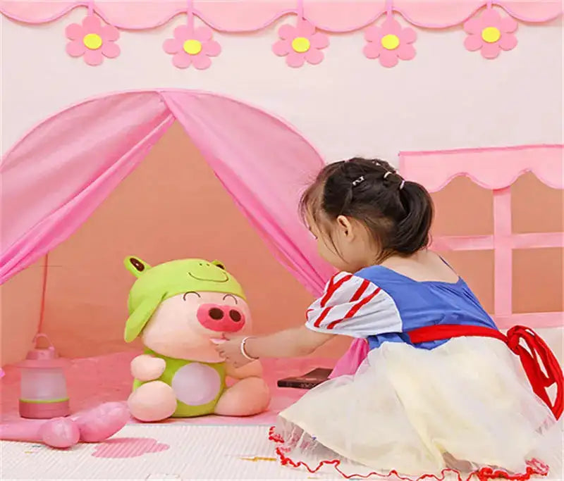 Children's Tent Indoor Outdoor Games Garden Tipi Princess Castle Folding Cubby Toys Tents Enfant Room House Teepee Playhouse - Lootquake