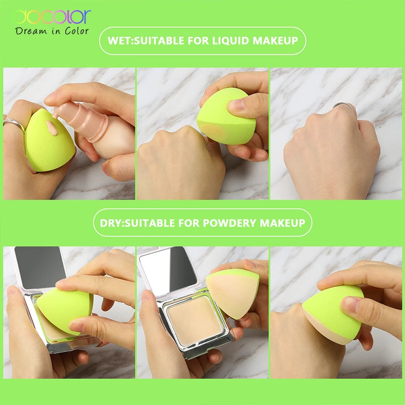 Docolor Makeup Foundation Sponge Face Makeup Cosmetic Puff Powder Beauty Egg Facial Soft Tools Accessories Ball Bevel Cut
