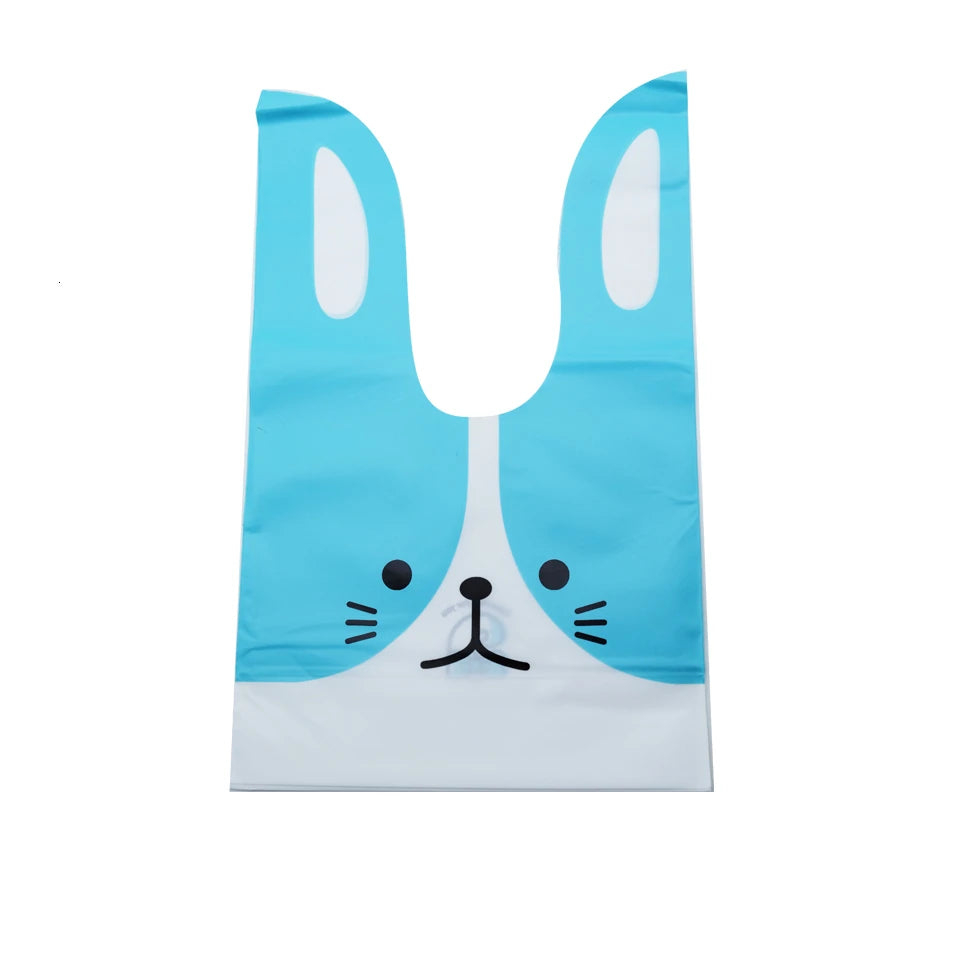 Hot Sale 20 / Batch Cute Rabbit Carrot Ear Biscuit Bag Candy Biscuit Gift Bag Snack Baking Packaging Supplies Easter Decoration - Lootquake