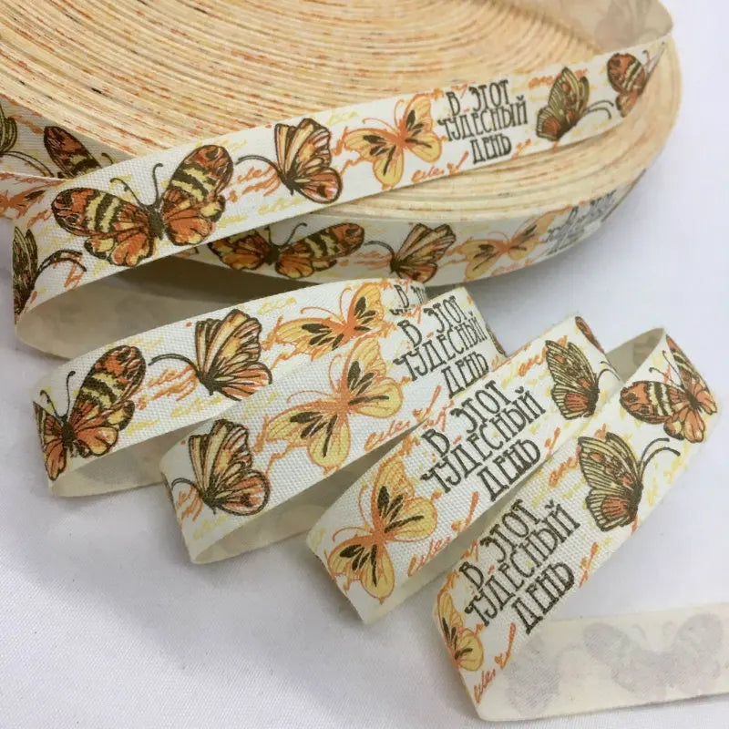 5Y 1.5cm/2.5cm Flowers Printed Cotton Floral Ribbon For Handmade DIY Craft Scrapbook Gift Packing Easter Wedding Christmas Deco - Lootquake