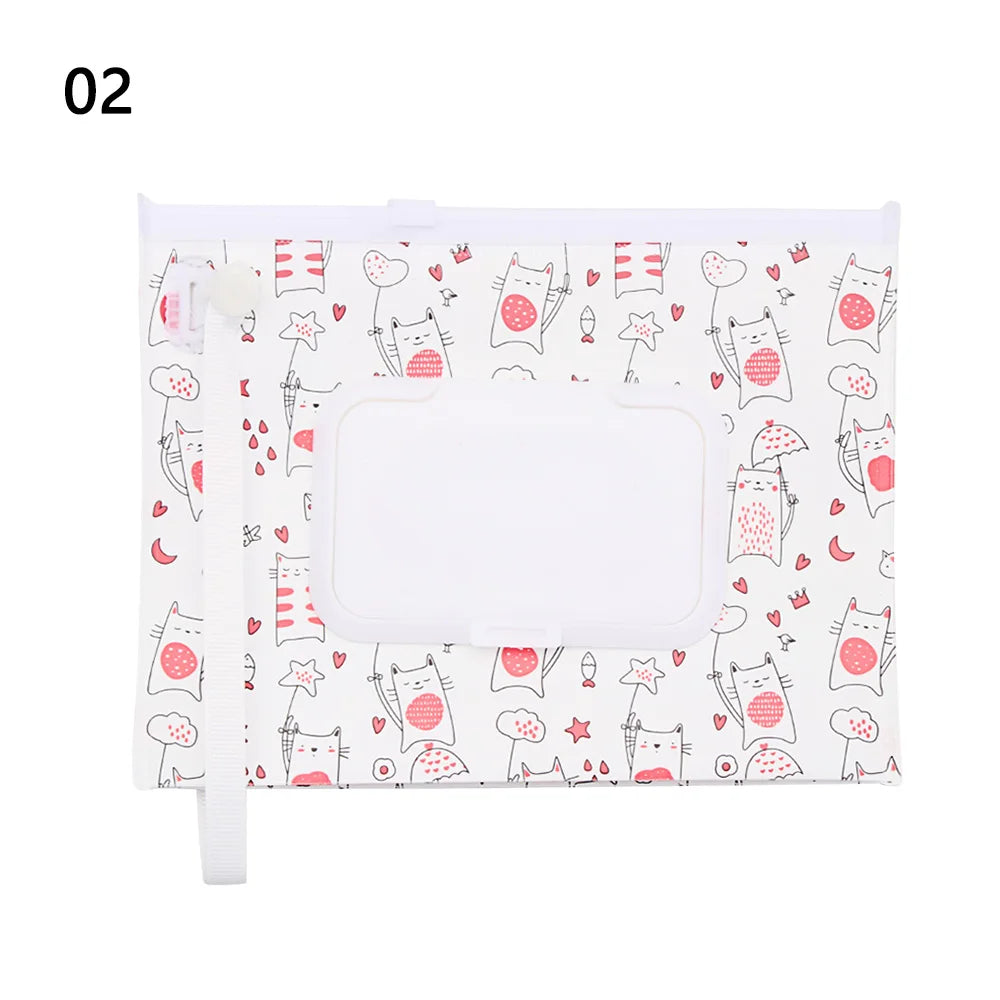Estuche portátil de EVA para toallitas húmedas de bebé, reutilizable, recargable, caja de pañuelos, bolsa de cosméticos con cierre a presión, almacenamiento para el hogar