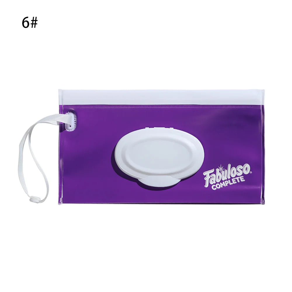 Estuche portátil de EVA para toallitas húmedas de bebé, reutilizable, recargable, caja de pañuelos, bolsa de cosméticos con cierre a presión, almacenamiento para el hogar