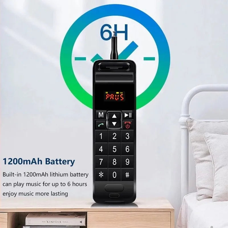 Altavoz Bluetooth con diseño clásico para teléfono móvil, altavoz portátil retro para teléfono celular, altavoz Bluetooth inalámbrico para teléfono celular para exteriores.