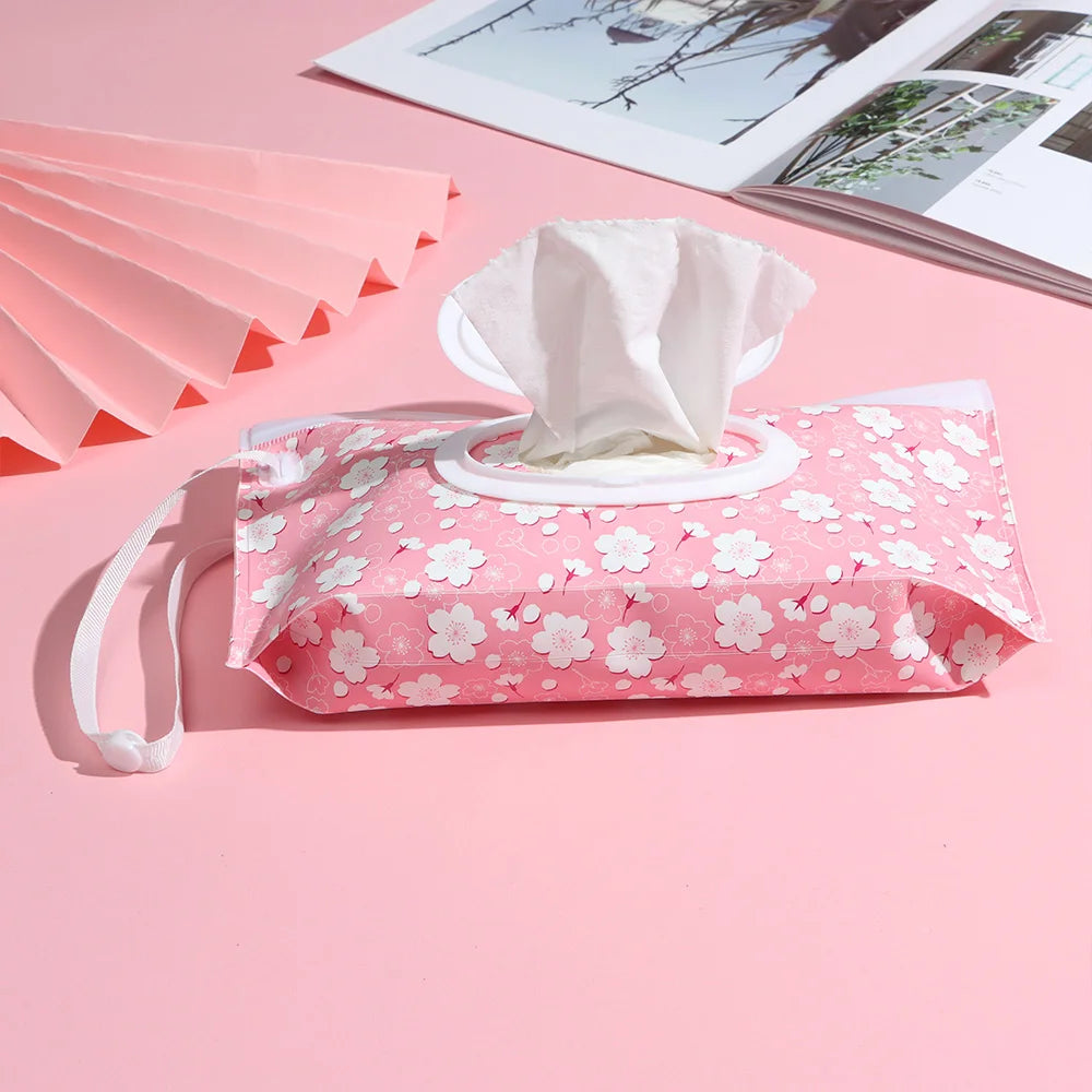 Estuche portátil de EVA para toallitas húmedas de bebé, reutilizable, recargable, caja de pañuelos, bolsa de cosméticos con cierre a presión, almacenamiento para el hogar