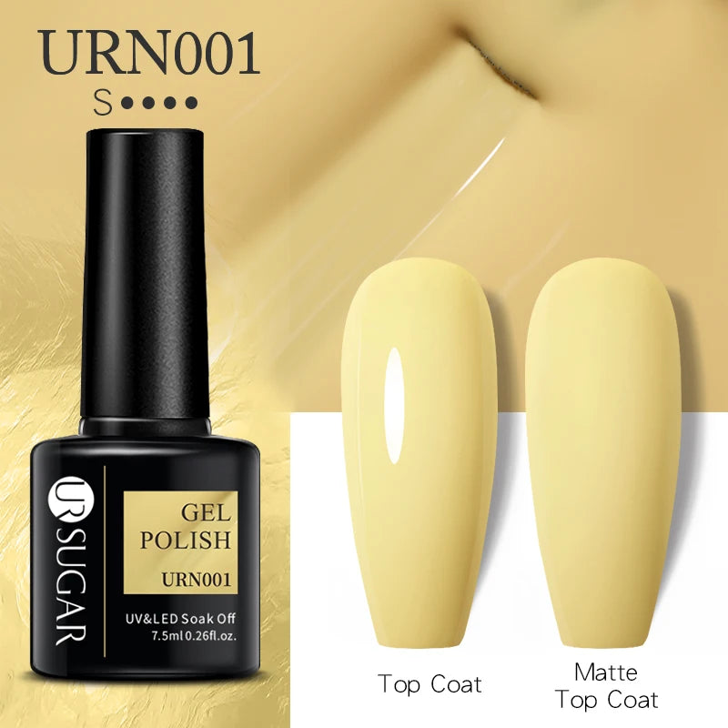 UR SUGAR 7.5ml Nude Glitter Color Gel Nail Polish Winter Warm Color Series Semi-permanent Varnish Professionals Manicure