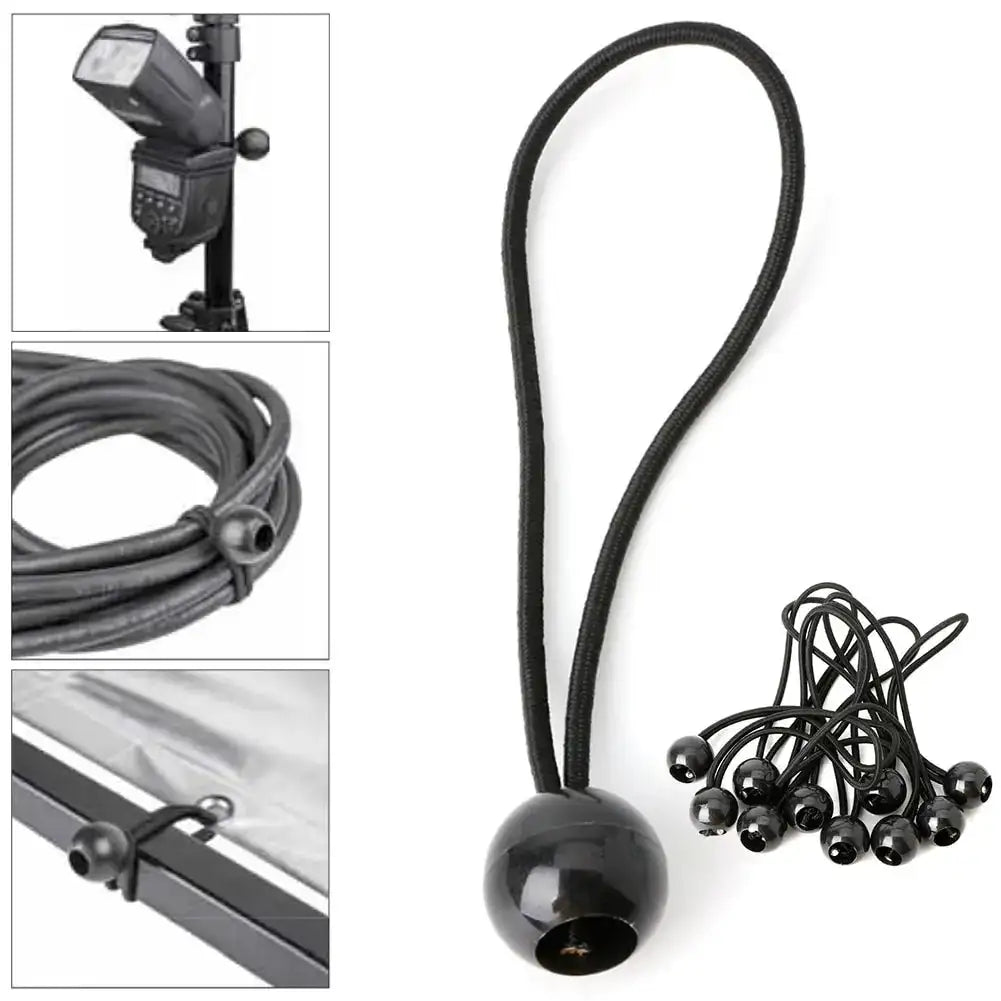 50PCS Tent High Elastic Ball Bands Plastic Ball Head Bungee Cords Trampoline Baggage Belts Tent Tie Outdoor Camping Supplies - Lootquake