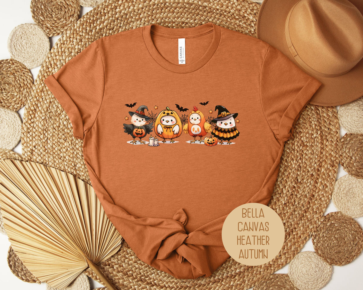 Chickens in Halloween Costumes Shirt-0