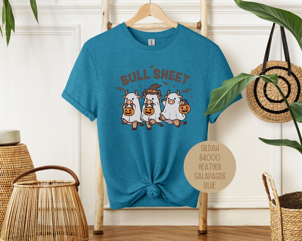 Camisa con estampado de vaca fantasma y hoja de toro