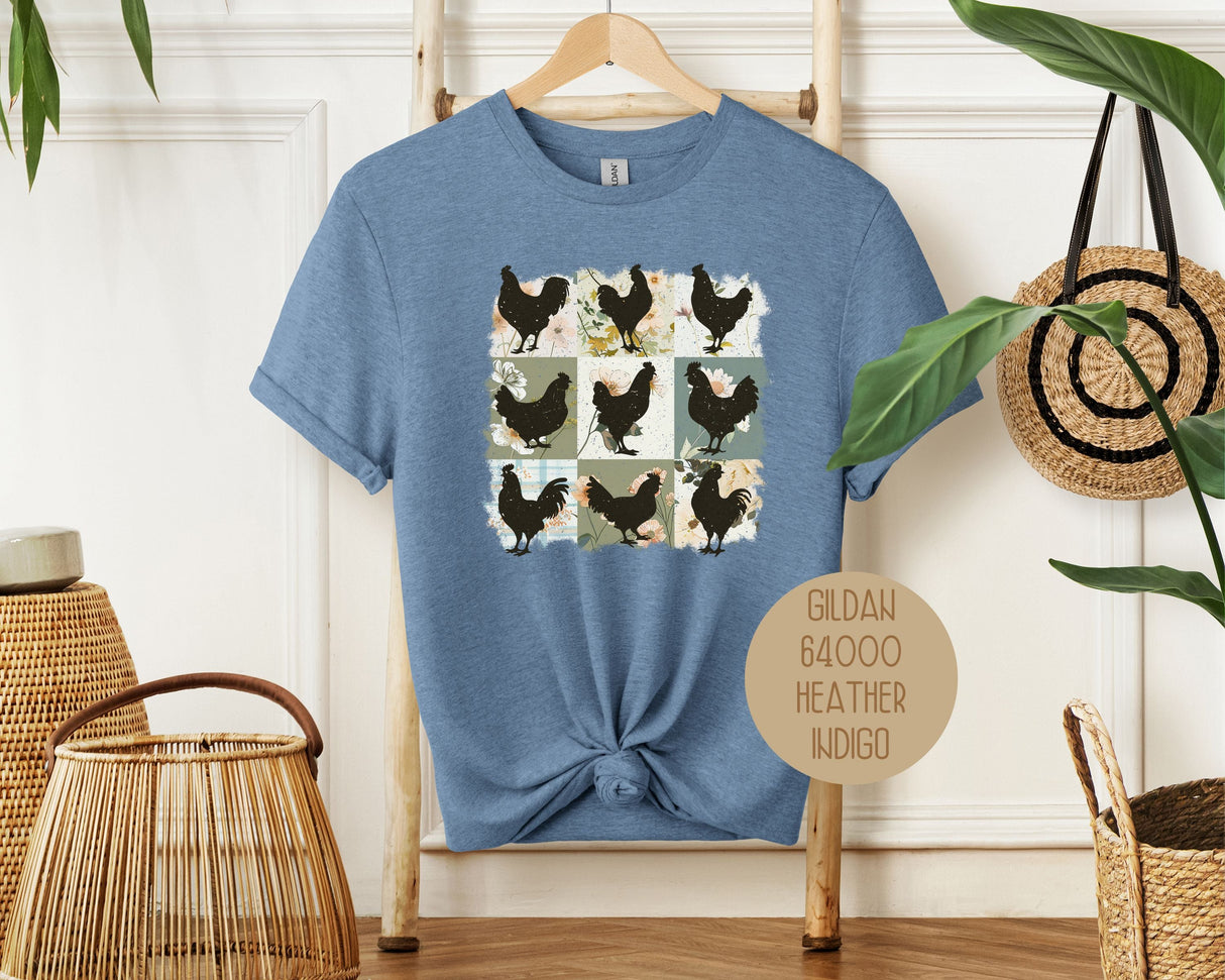 Cute Boho Chickens Shirt-2