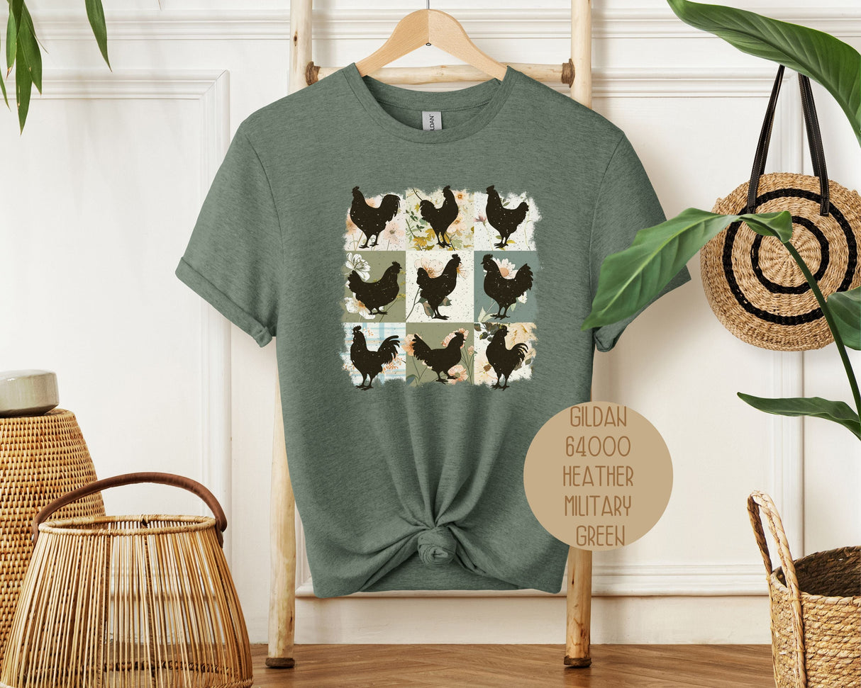 Cute Boho Chickens Shirt-3