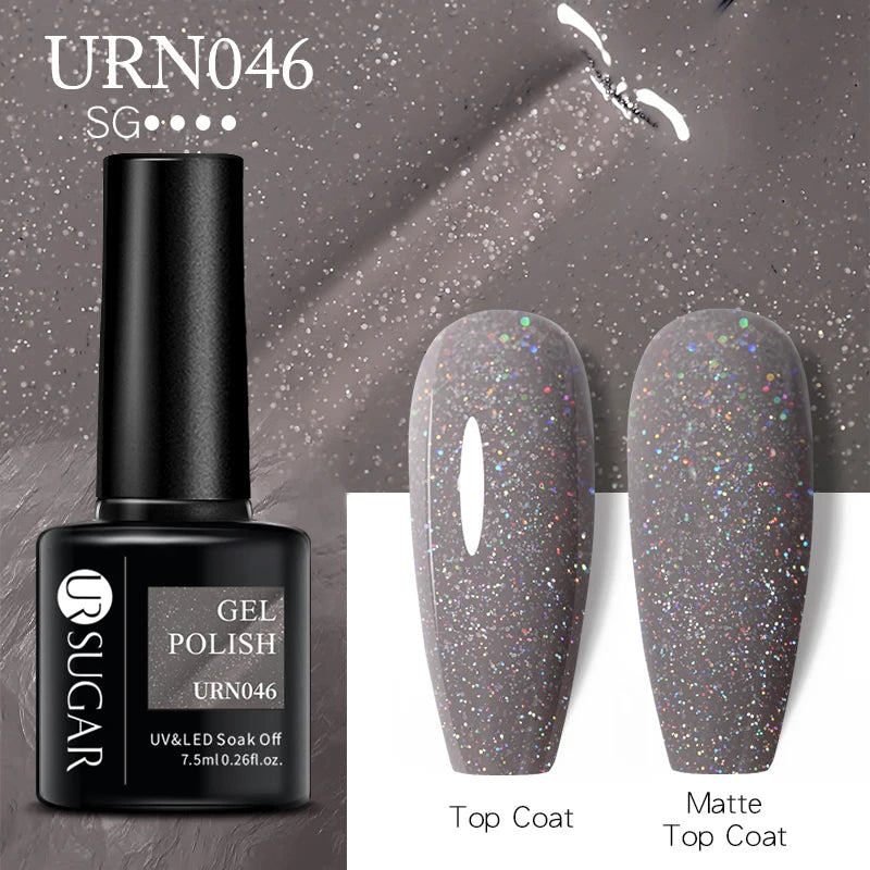 UR SUGAR 7.5ml Nude Glitter Color Gel Nail Polish Winter Warm Color Series Semi-permanent Varnish Professionals Manicure