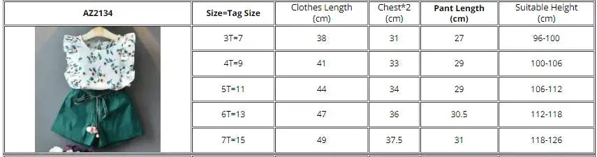 Bear Leader New Summer Casual Children Sets Chiffon Flowers Blue T-shirt Pants Girls Clothing Sets Kids Summer Set for 3-7 Years - Lootquake