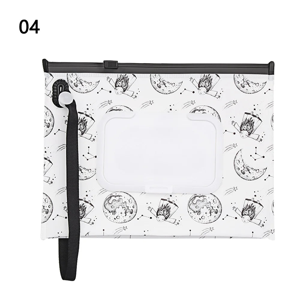 Estuche portátil de EVA para toallitas húmedas de bebé, reutilizable, recargable, caja de pañuelos, bolsa de cosméticos con cierre a presión, almacenamiento para el hogar