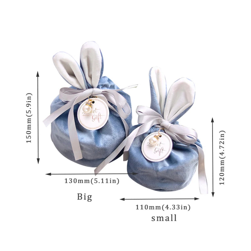 Cloth Easter Bags Cute Bunny Gift Packing Bags Wholesale Rabbit Chocolate Candy Bags Wedding Birthday Party Decoration 2025 New - Lootquake