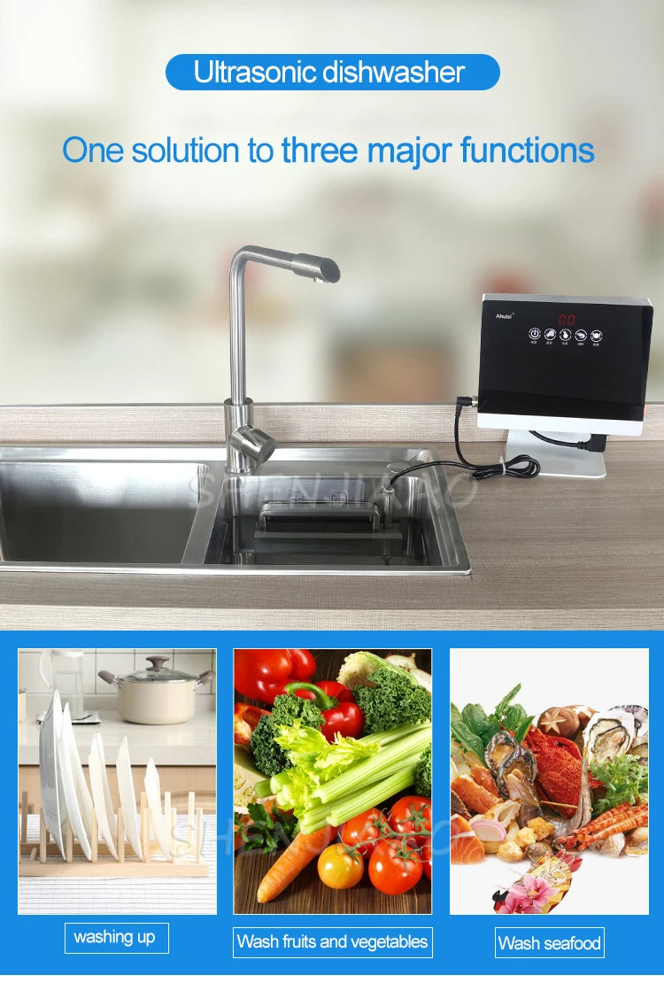 Lave-vaisselle portable 110 V/220 V, petit, autonome, sans installation, automatique, pour la cuisine et la maison, à ultrasons, A5