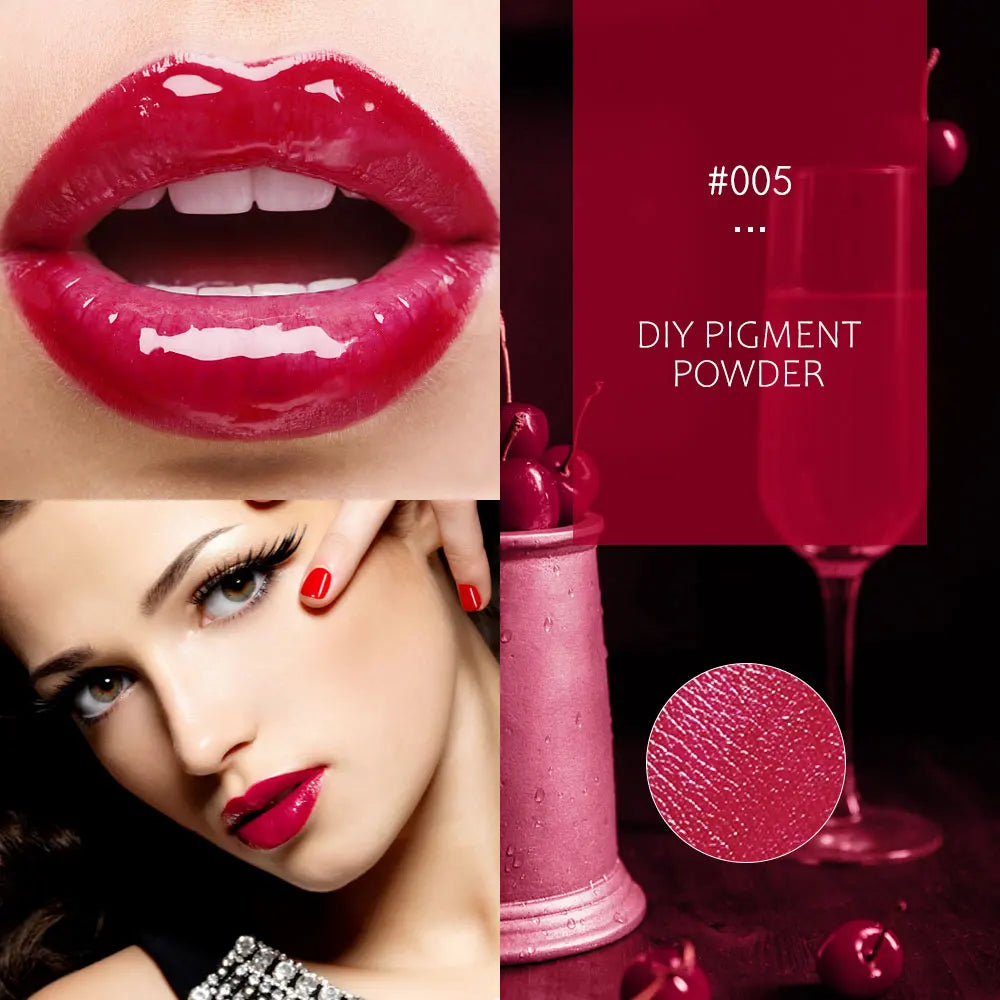 Lápiz labial en polvo de 32 colores, brillo labial de larga duración, pigmento cosmético, material para brillo labial, pigmento para glaseado labial.