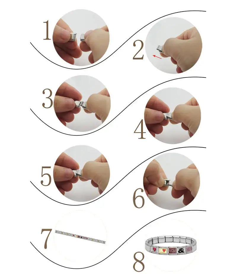 Hapiship 2023 Fashion Charm Italian Links Flower Flower Bee Tent Fit 9mm Bracelet Stainless Steel Making DIY Jewelry DJ661-C - Lootquake