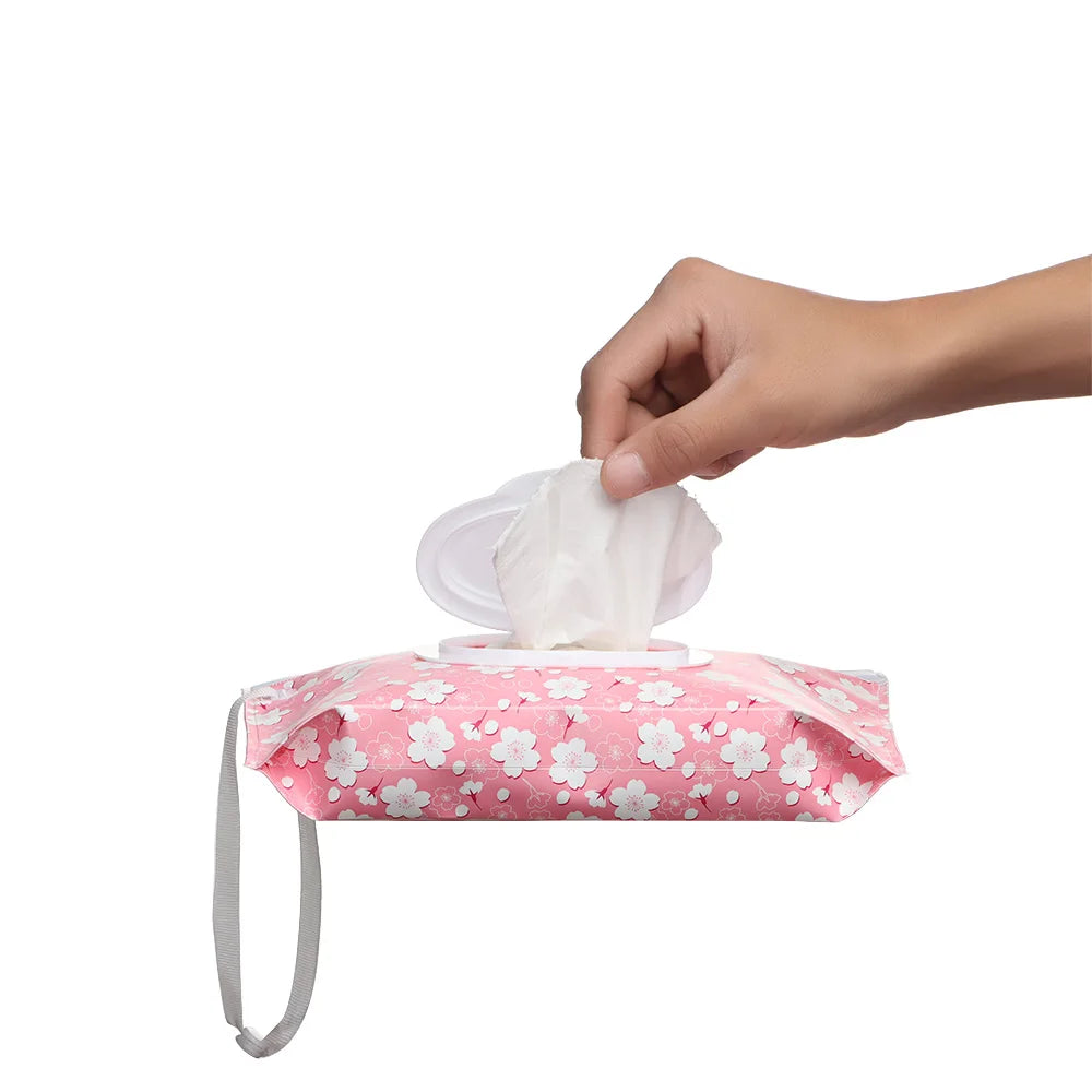 Estuche portátil de EVA para toallitas húmedas de bebé, reutilizable, recargable, caja de pañuelos, bolsa de cosméticos con cierre a presión, almacenamiento para el hogar