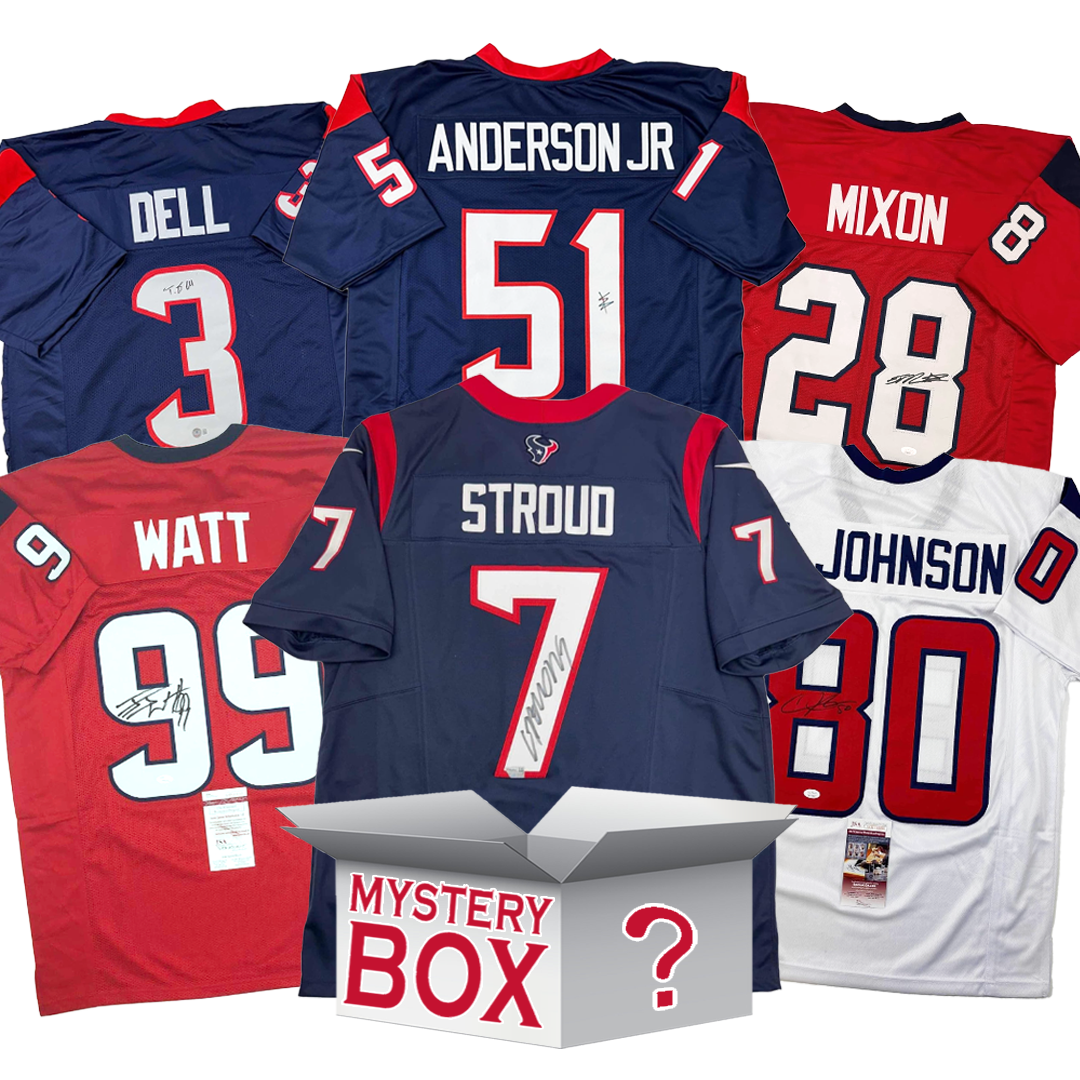 Autographed/Signed Houston Football Jersey Mystery Box with PSA JSA or Beckett COA