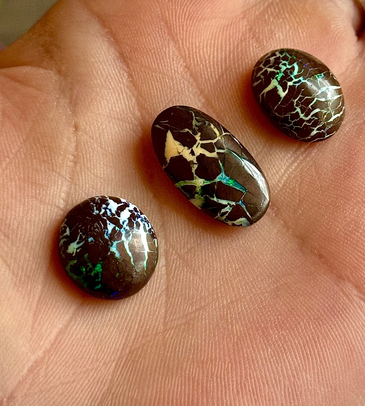 Dragon Pattern Boulder Opals, Boulder Opal Cabochons