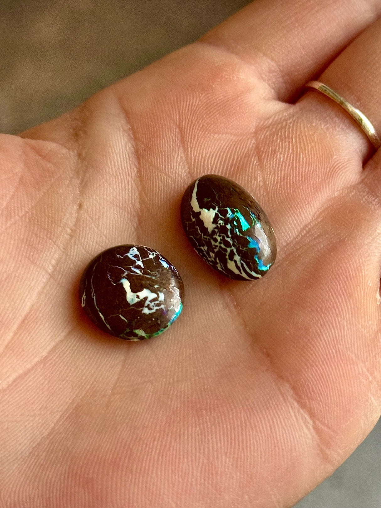 Dragon Pattern Boulder Opals, Boulder Opal Cabochons
