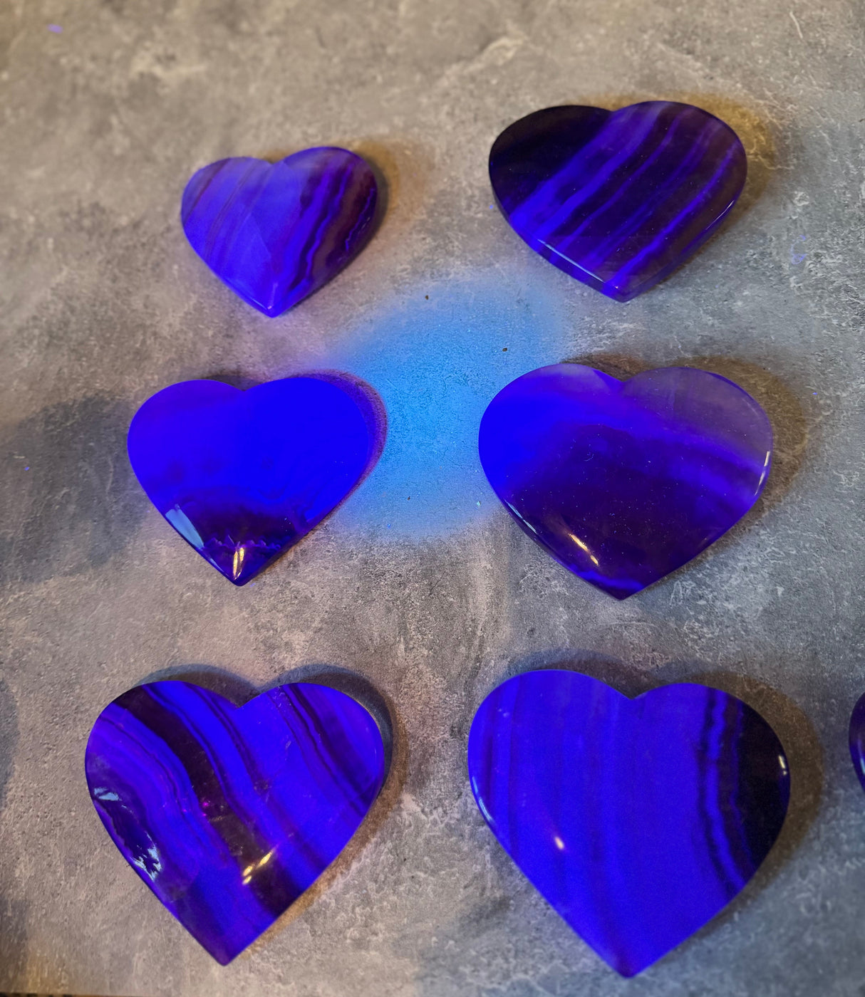 Large CANDY Fluorite Hearts, Ethically sourced Crystal Hearts