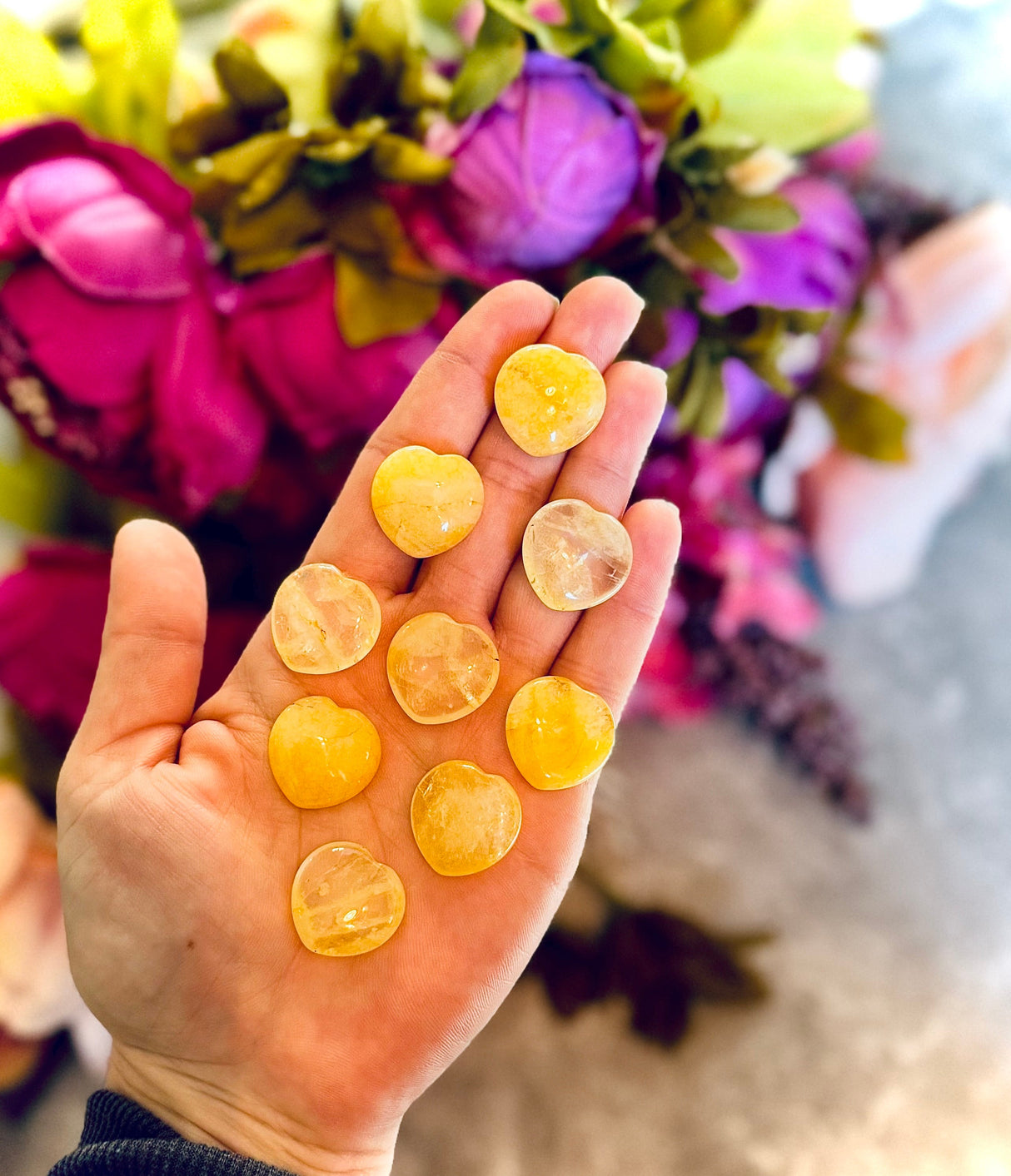 Corazones de cristal de 2 cm para San Valentín. Elige entre jaspe rojo, fluorita, cornalina, cuarzo rosa, ágata musgosa y amarillo.