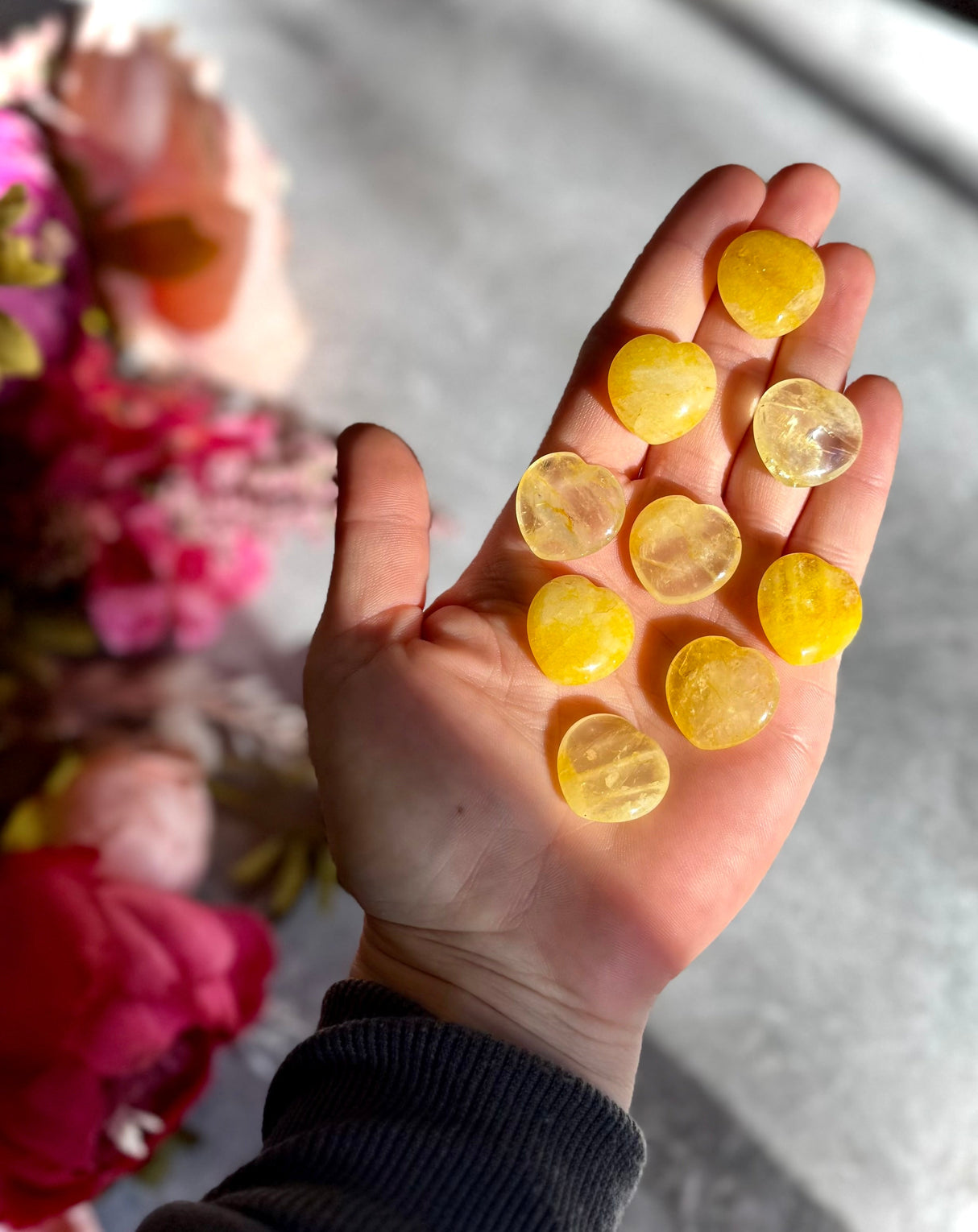 Corazones de cristal de 2 cm para San Valentín. Elige entre jaspe rojo, fluorita, cornalina, cuarzo rosa, ágata musgosa y amarillo.