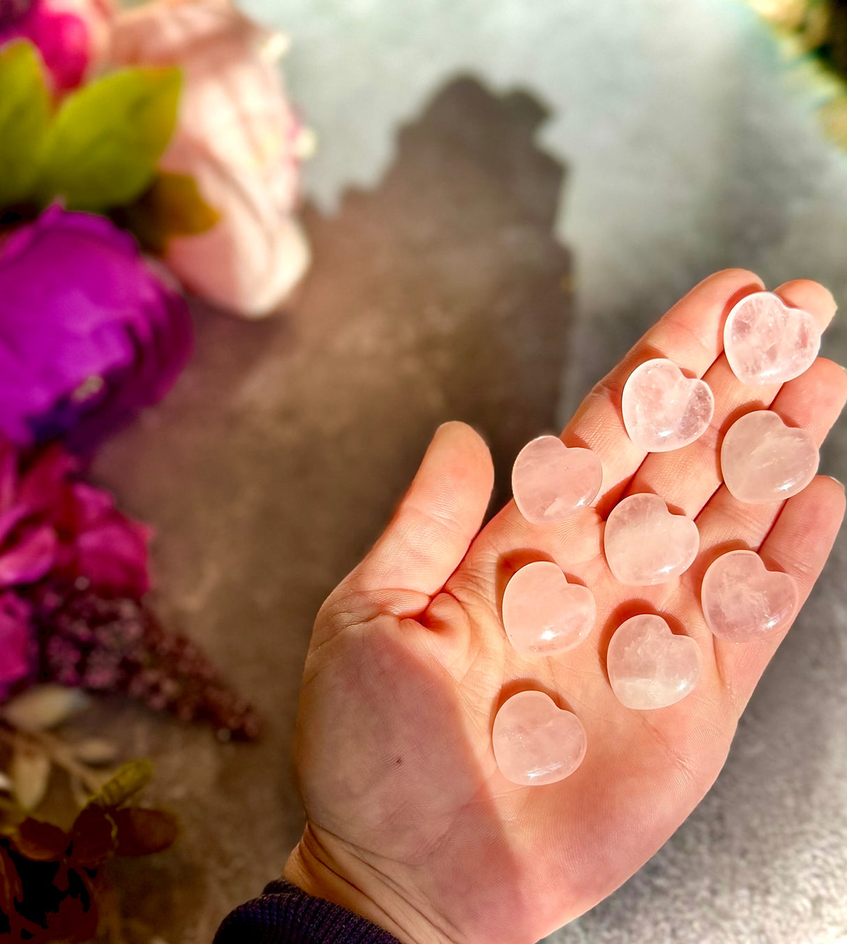 Corazones de cristal de 2 cm para San Valentín. Elige entre jaspe rojo, fluorita, cornalina, cuarzo rosa, ágata musgosa y amarillo.