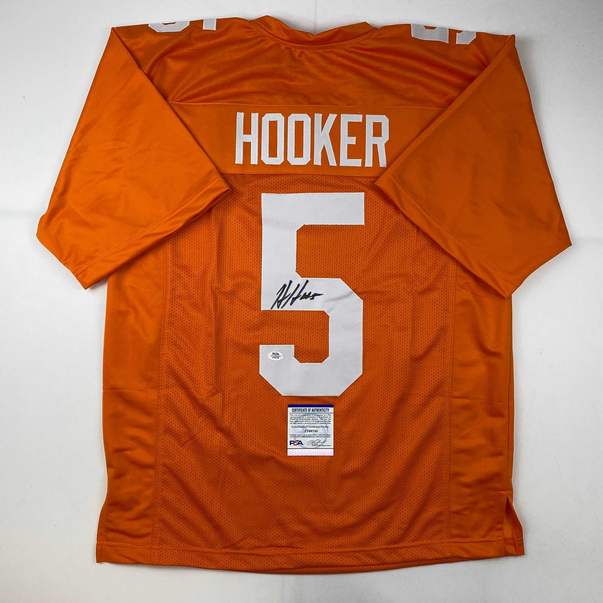 Camiseta de fútbol americano universitario naranja de Tennessee de Hendon Hooker autografiada/firmada, PSA/CÓDIGO DE ADN