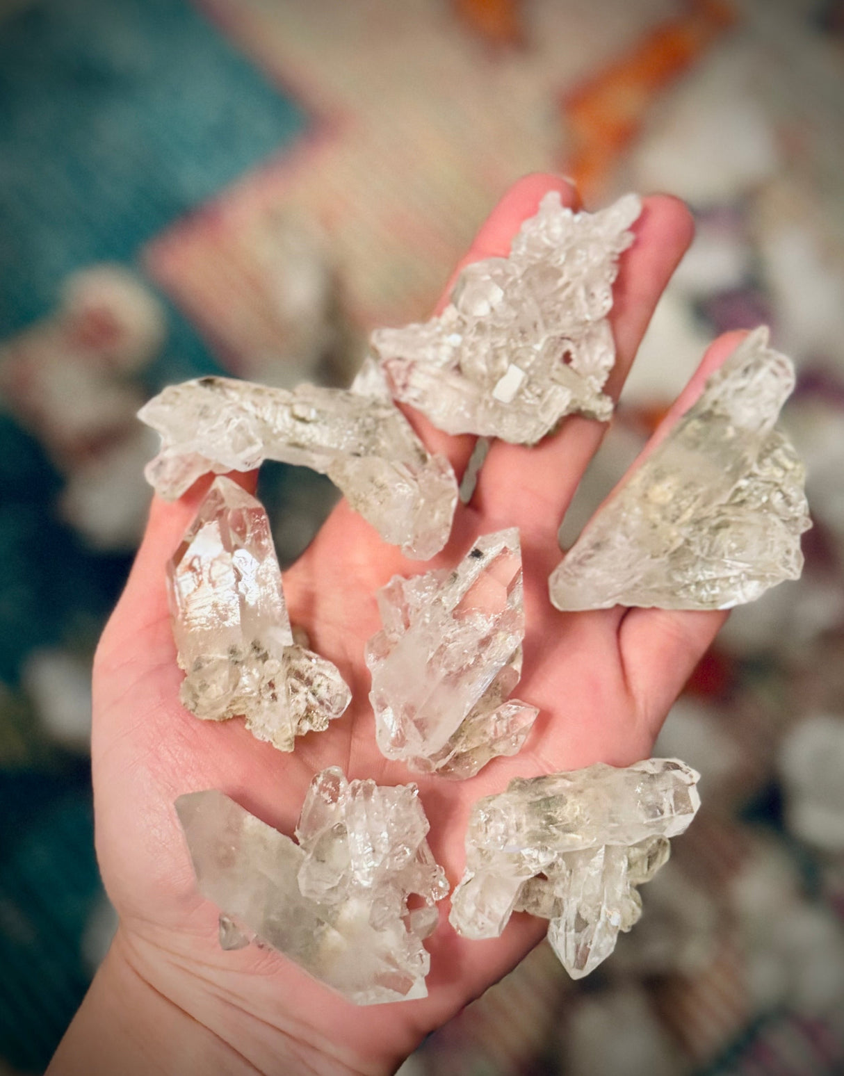 High Quality Quartz Clusters from Brazil, Many with Chlorite Inclusions