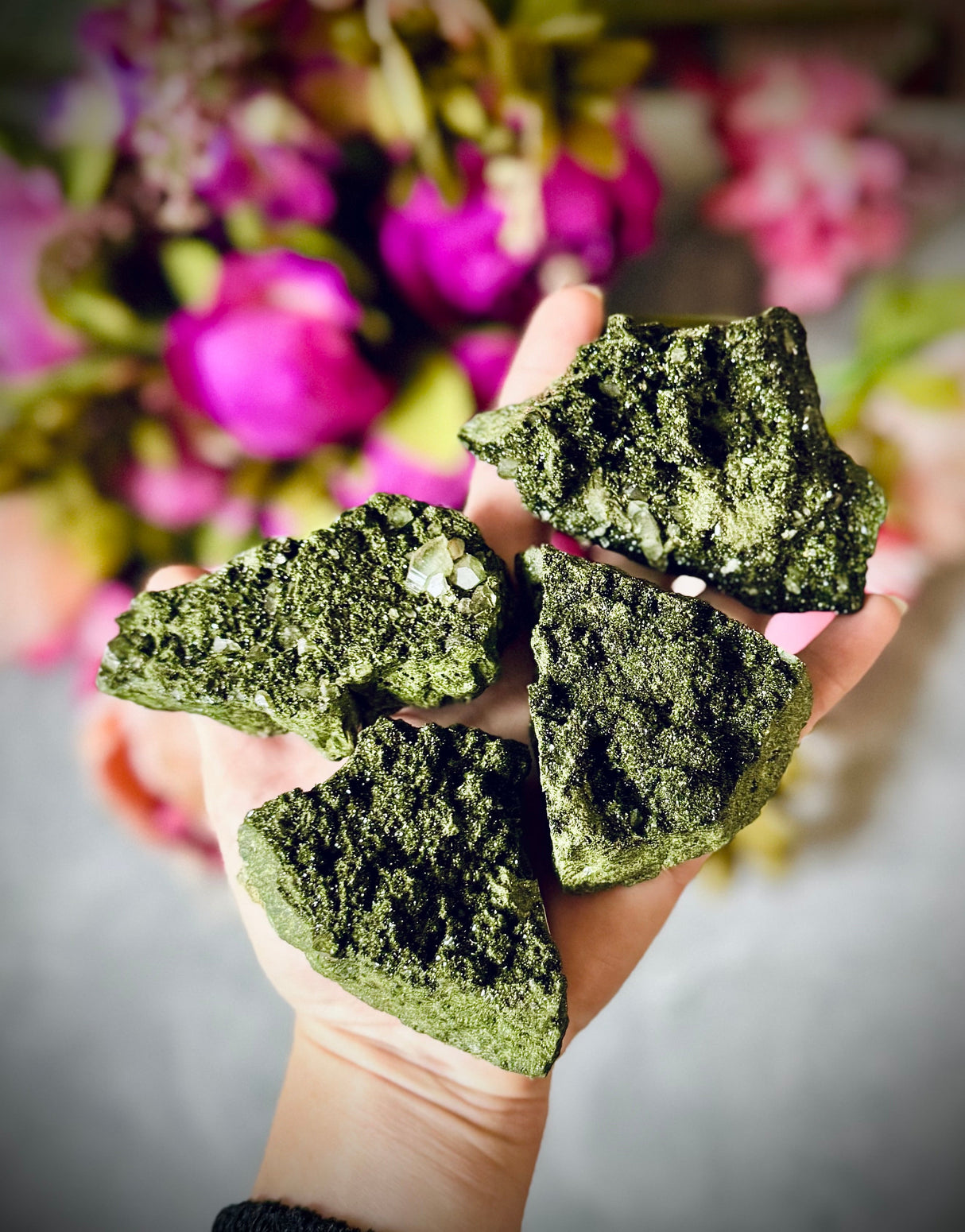Large Forest Epidote Specimens from Turkey, Epidote and Quartz, Epidote Clusters