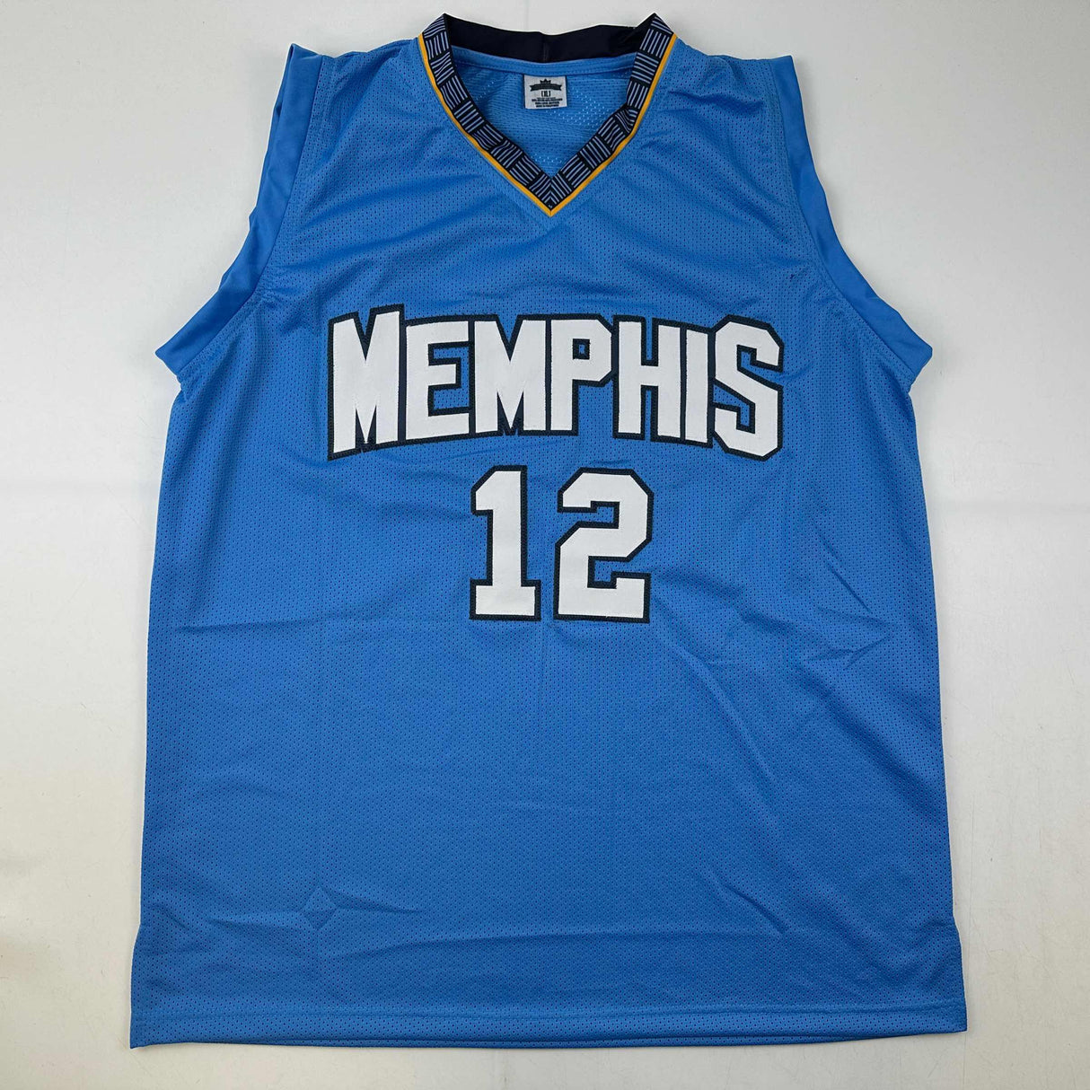 Camiseta de baloncesto azul claro de Memphis autografiada/firmada por Ja Morant (JSA COA)
