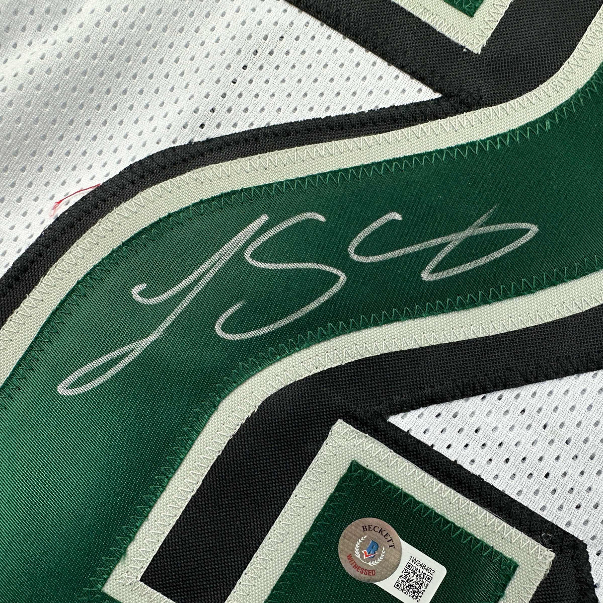 Camiseta de fútbol blanca de Filadelfia autografiada/firmada por LeSean McCoy Beckett BAS COA