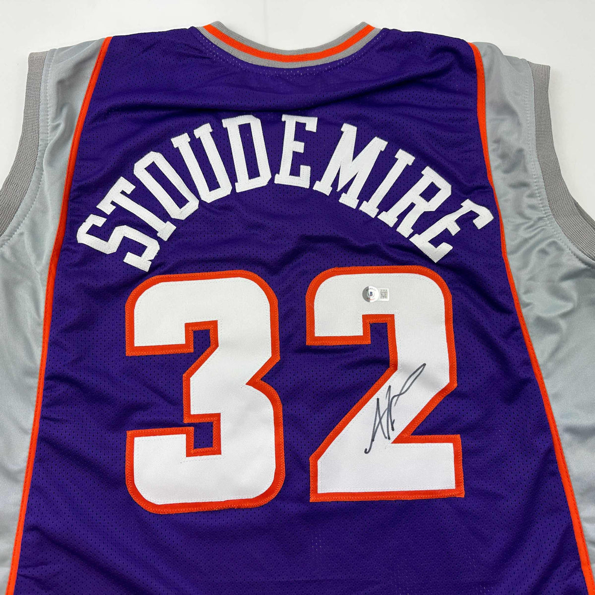 Autographed/Signed Amare Stoudemire Phoenix Purple Basketball Jersey Beckett BAS COA